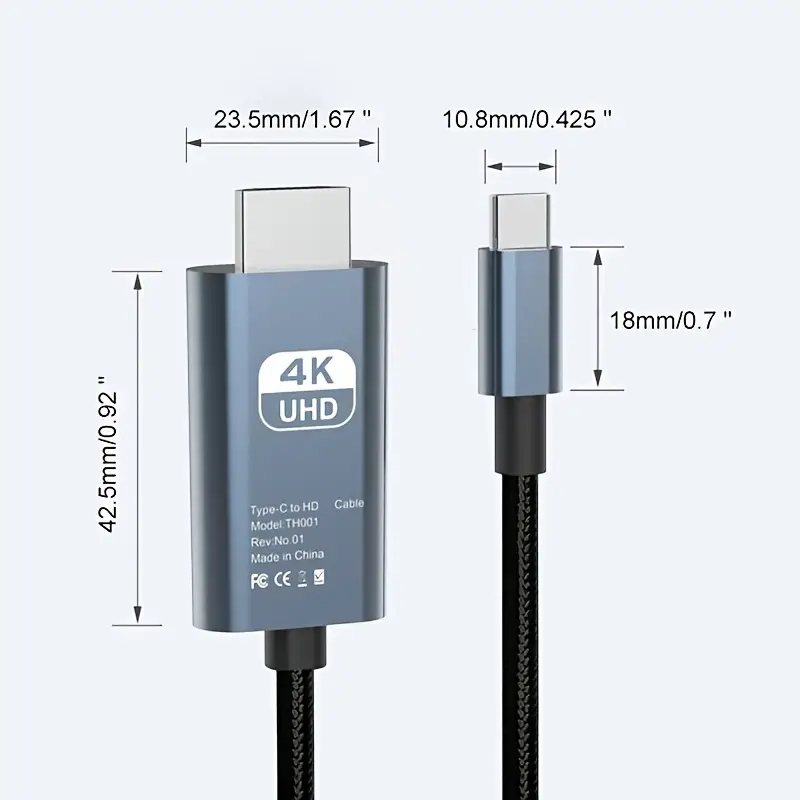 Cable Adaptador USB C a HDMI