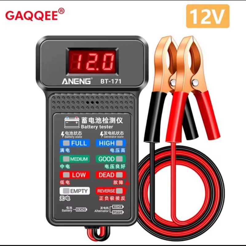 Probador Digital de Batería 12V