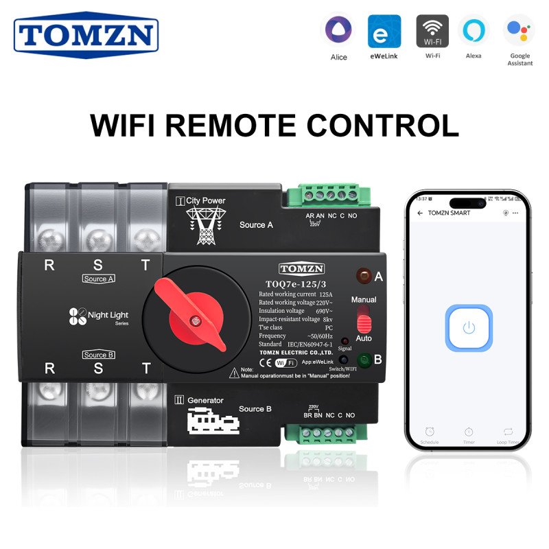 Interruptor de transferencia 3P 125A