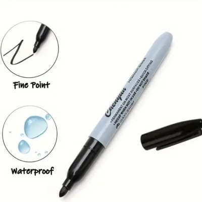 Marcadores Negros de Punta Fina