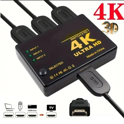 Conmutador HDMI 3 a 1 4K