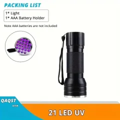 Linterna UV Negra