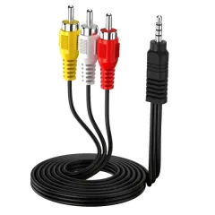 Cable Adaptador de 3.5mm a 3 RCA 1m